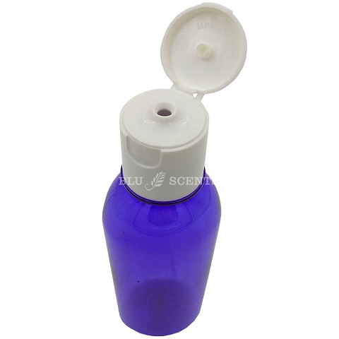 170ml Cobalt Blue Plastic Bottle with Flip Top Lid