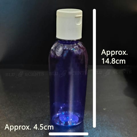 170ml Cobalt Blue Plastic Bottle with Flip Top Lid