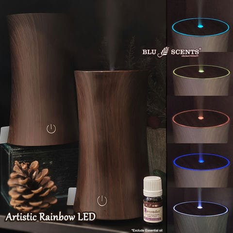 Artistic Ultrasonic Aroma Diffuser (Rainbow LED)