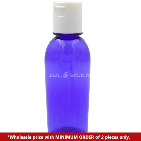 170ml Cobalt Blue Plastic Bottle with Flip Top Lid