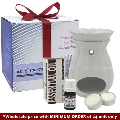 Peppermint White Tulip Burner Gift Box