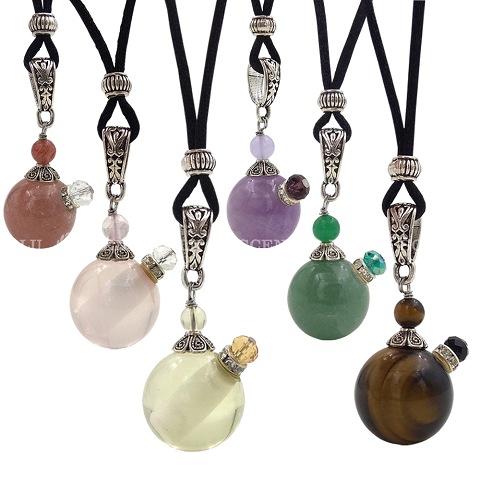 Jade classic gemstone aroma necklace