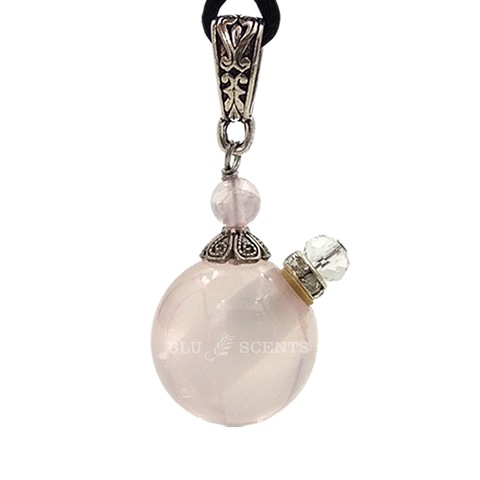 Rose Quartz classic gemstone aroma necklace
