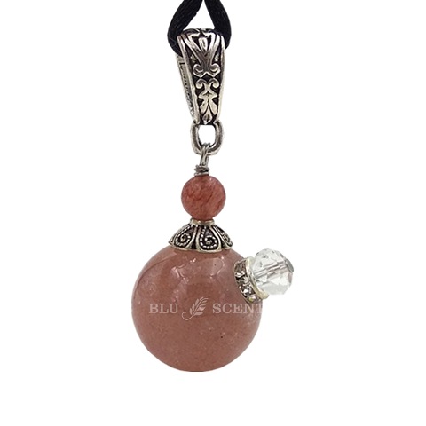 Strawberry classic gemstone aroma necklace