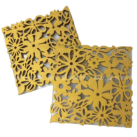 Square Golden Craft Candle Coaster