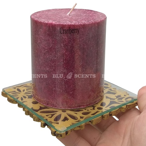 Square Golden Craft Candle Coaster
