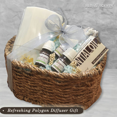 Refreshing Polygon Ultrasonic Aroma Diffuser Gift Set