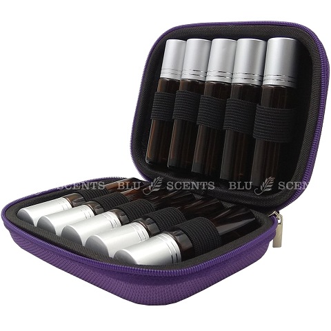 Purple Traveling Pouch Roller Bottles