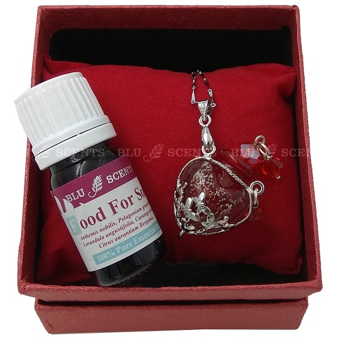 Food For Soul with Ruby Red Love Aroma Necklace