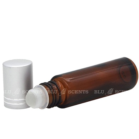 Set Of 5pcs 10ml Amber Glass Roll-On Bottle