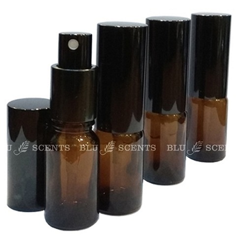 Set of 4 pcs 10ml Amber Glass Spray Bottle