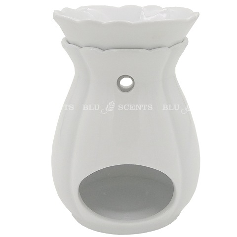 Ceramic White Tulip Burner Lead Safe