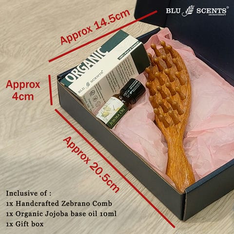 Handcrafted Zebrano Comb Gift